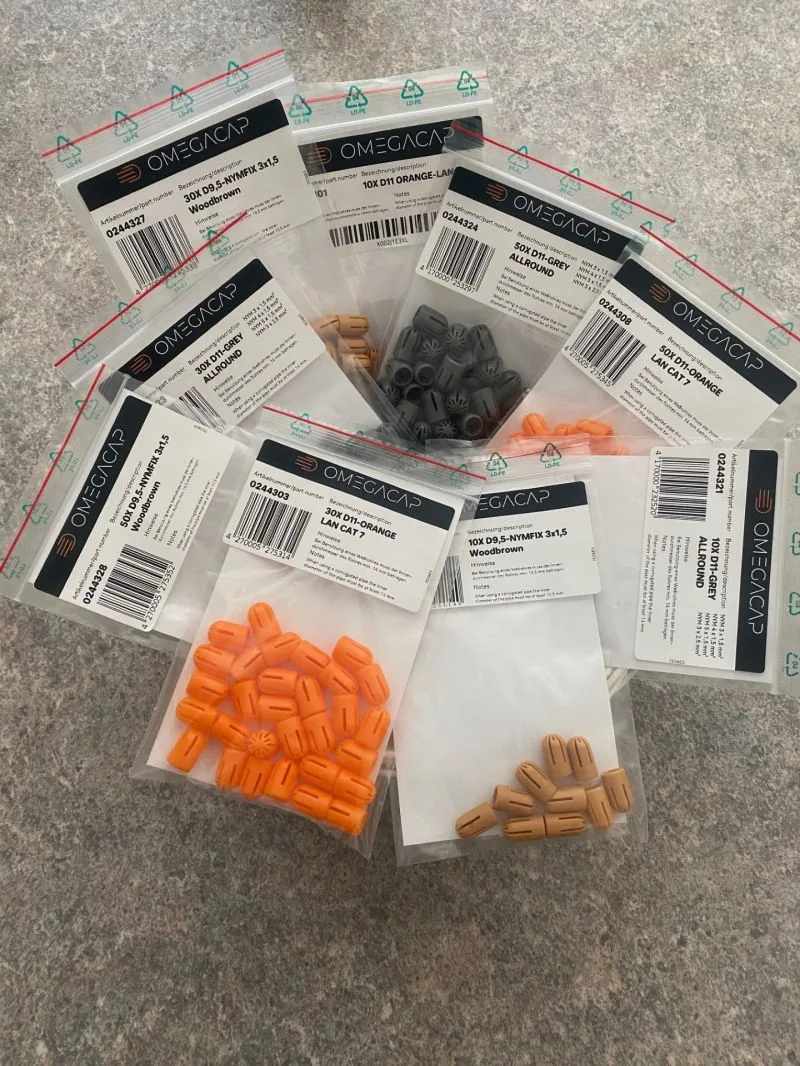 Fertige OMEGACAP-Verpackungen aller Varianten